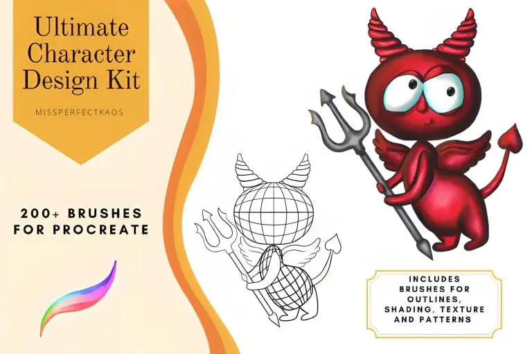 Character Design – 200+ Procreate Brushes